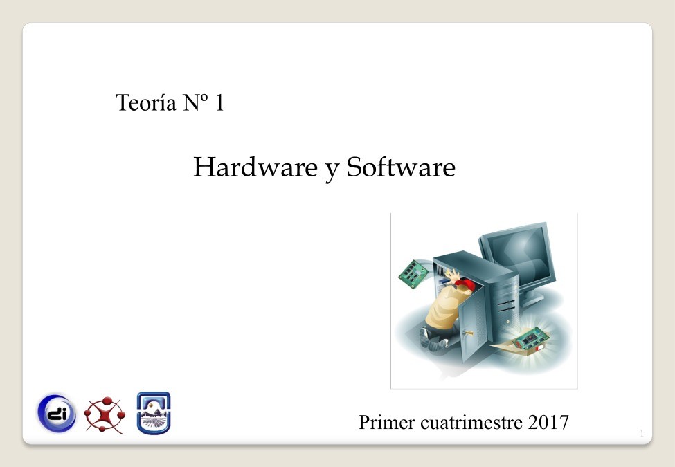 Imágen de pdf Teoría 1 - Hardware y Software