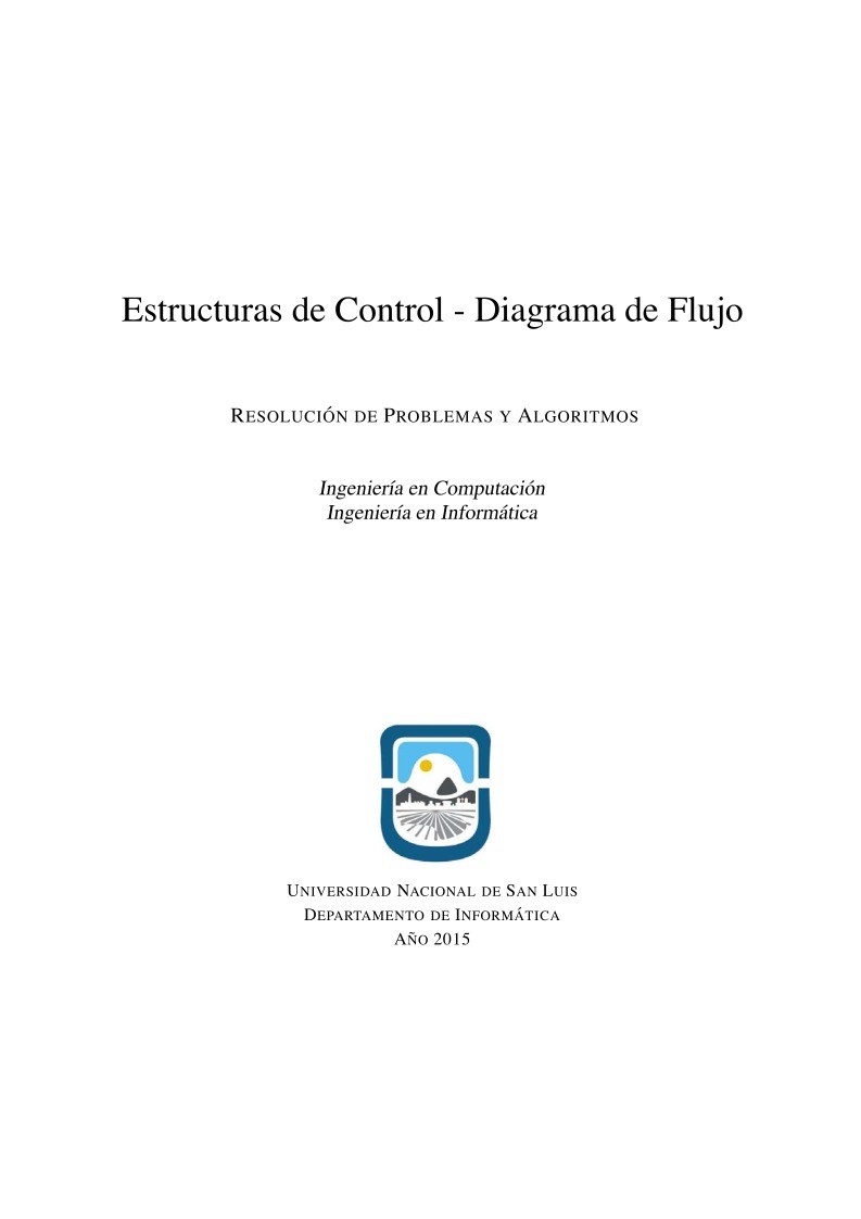 Imágen de pdf Estructuras de Control - Diagrama de Flujo - Resolución de problemas y algoritmos