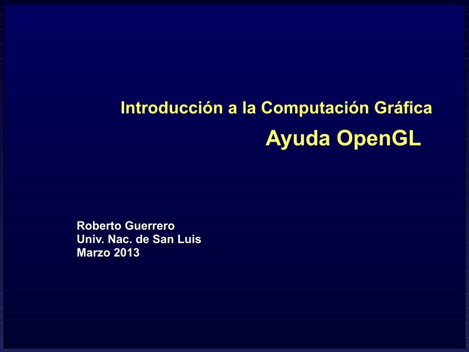 Imágen de pdf Ayuda OpenGL - Introducción a la Computación Gráfica