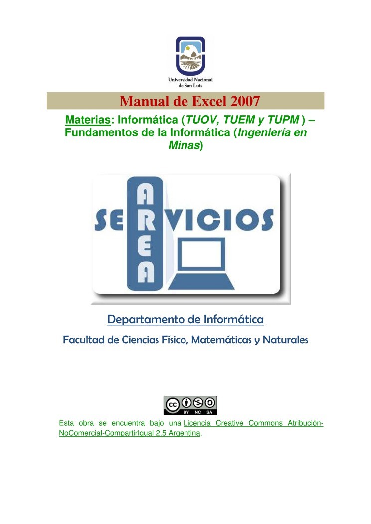 Imágen de pdf Principios Básicos - Manual de Excel 2007