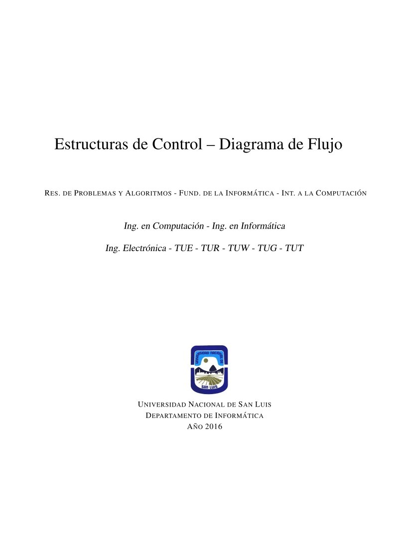 Imágen de pdf Estructuras de Control - Diagrama de Flujo