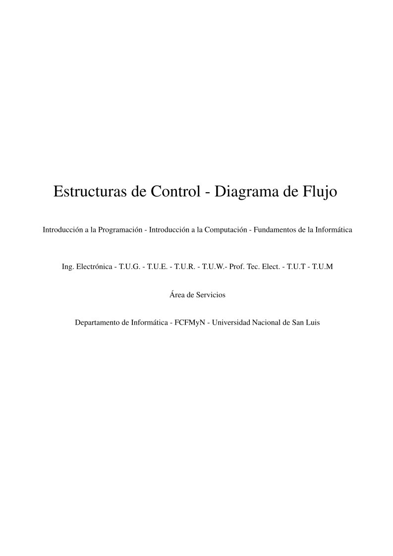 Imágen de pdf Estructuras de Control - Diagrama de Flujo