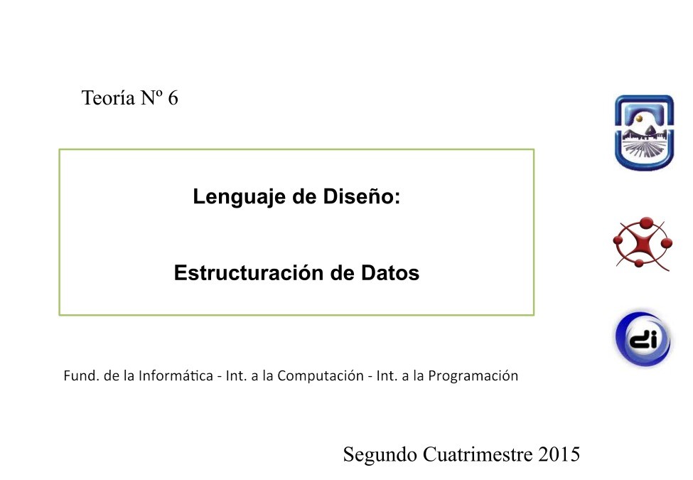 Imágen de pdf Lenguaje de Diseño: Estructuración de Datos