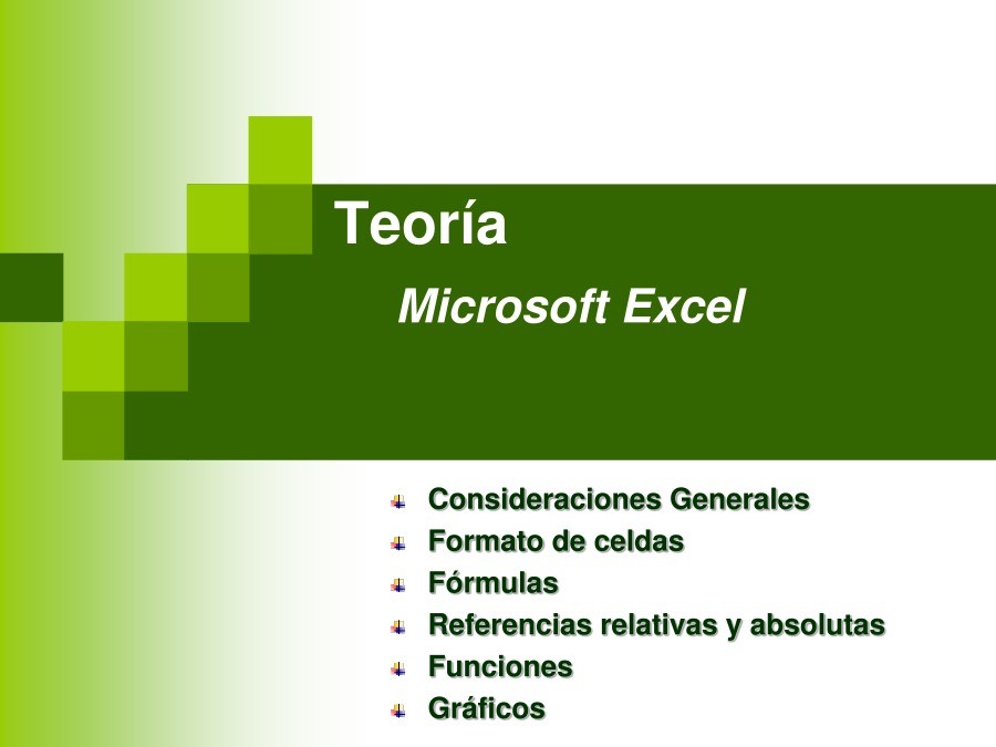 Imágen de pdf Teoría Microsoft Excel