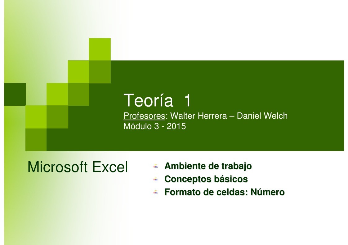 Imágen de pdf Microsoft Excel - Teoría 1