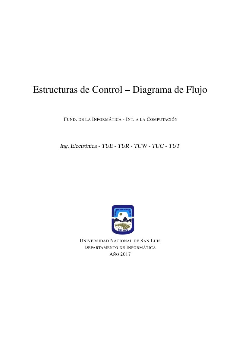 Imágen de pdf Estructuras de Control - Diagrama de Flujo