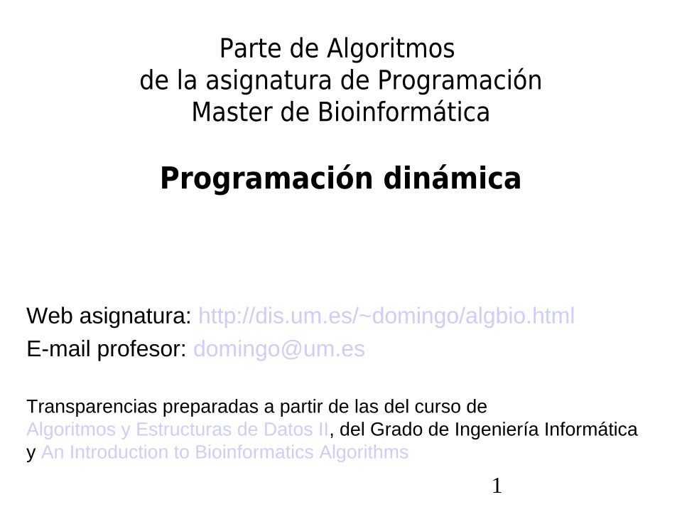 Imágen de pdf Programación dinámica