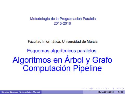 Imágen de pdf Esquemas algorítmicos paralelos: Algoritmos en Arbol y Grafo - Computacion Pipeline - Metodología de la Programación Paralela
