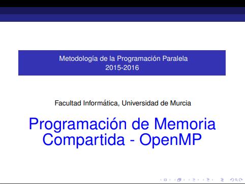 Imágen de pdf Programación de Memoria Compartida - OpenMP - Metodología de la Programación Paralela