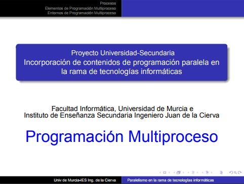 Imágen de pdf Programación Multiproceso - Proyecto Universidad-Secundaria - Incorporación de contenidos de programación paralela en la rama de tecnologías informáticas