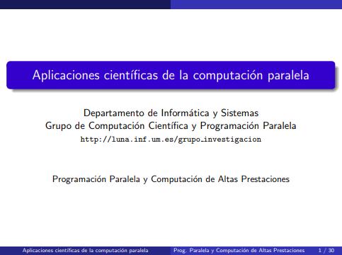 Imágen de pdf Aplicaciones científicas de la computación paralela