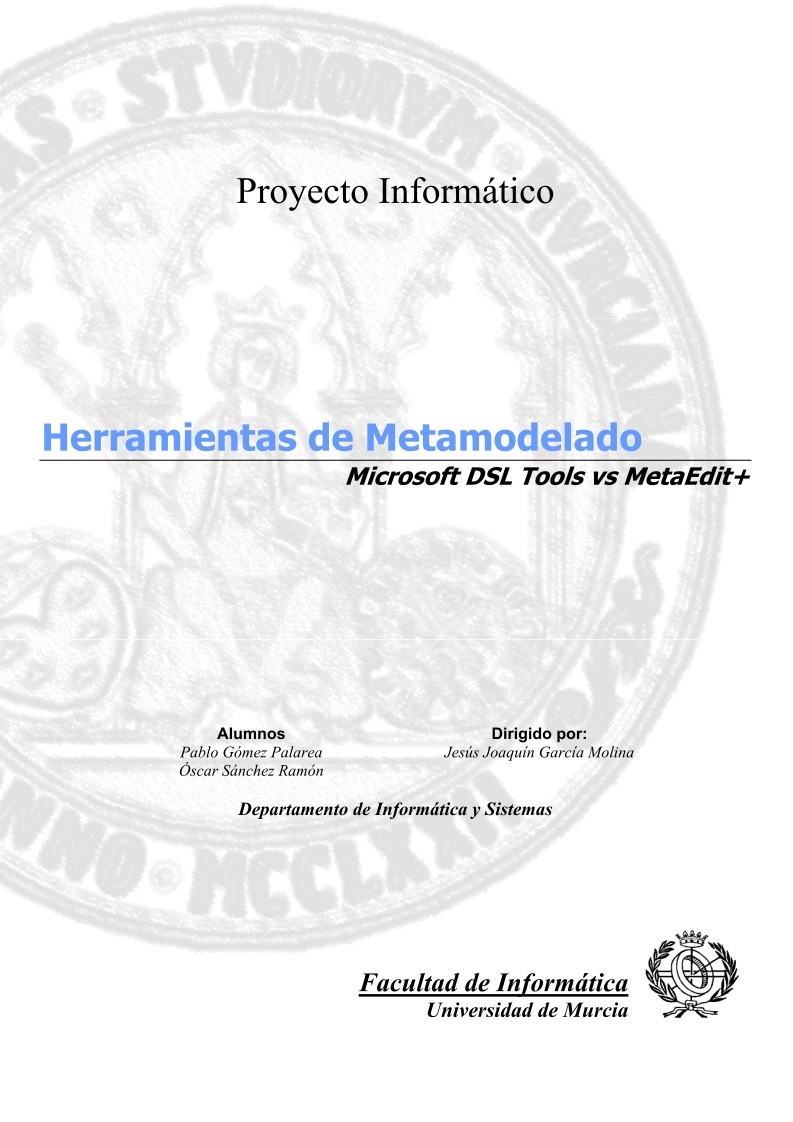 Imágen de pdf Herramientas de Metamodelado - Microsoft DSL Tools vs MetaEdit+