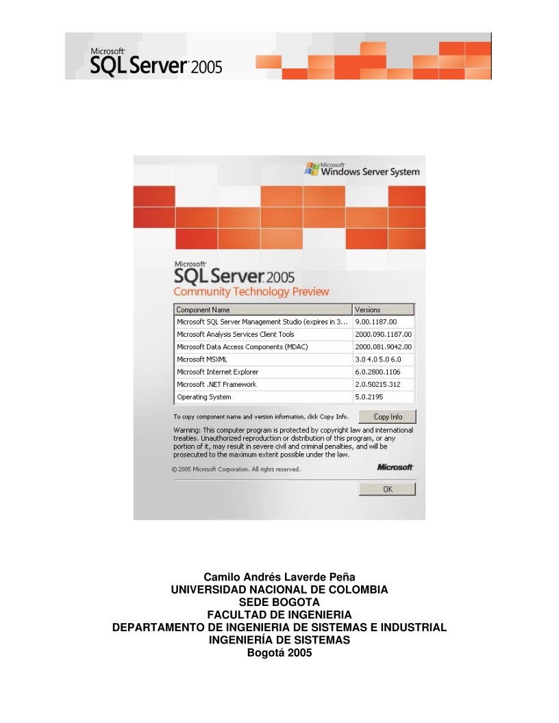 Imágen de pdf Apuntes sobre SQL Server 2005