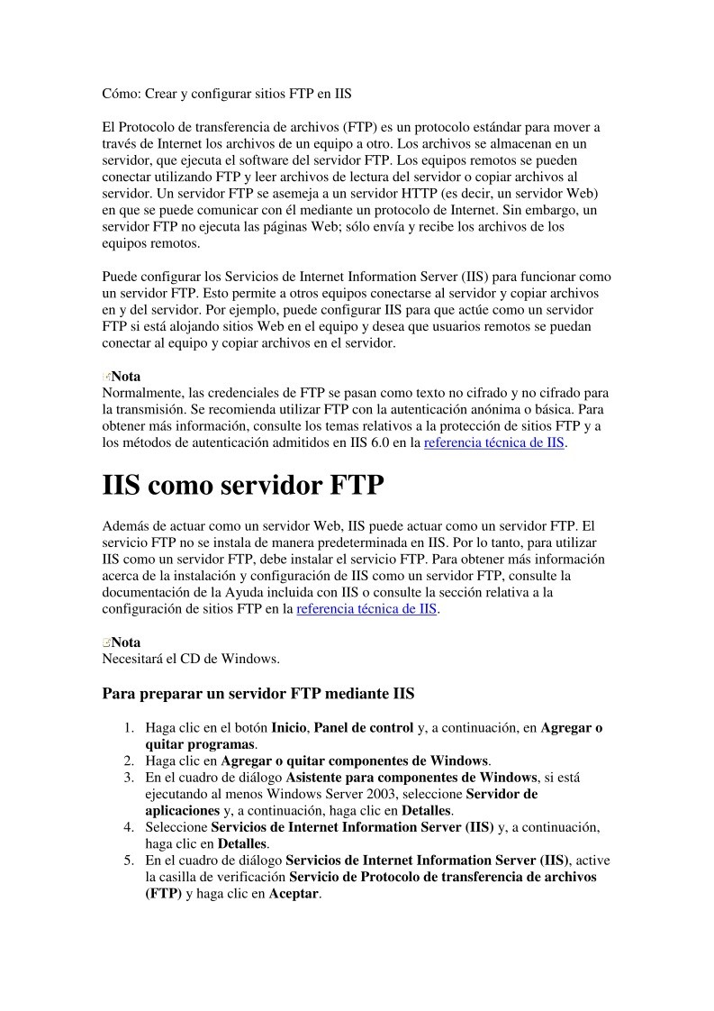Imágen de pdf Cómo: Crear y configurar sitios FTP en IIS