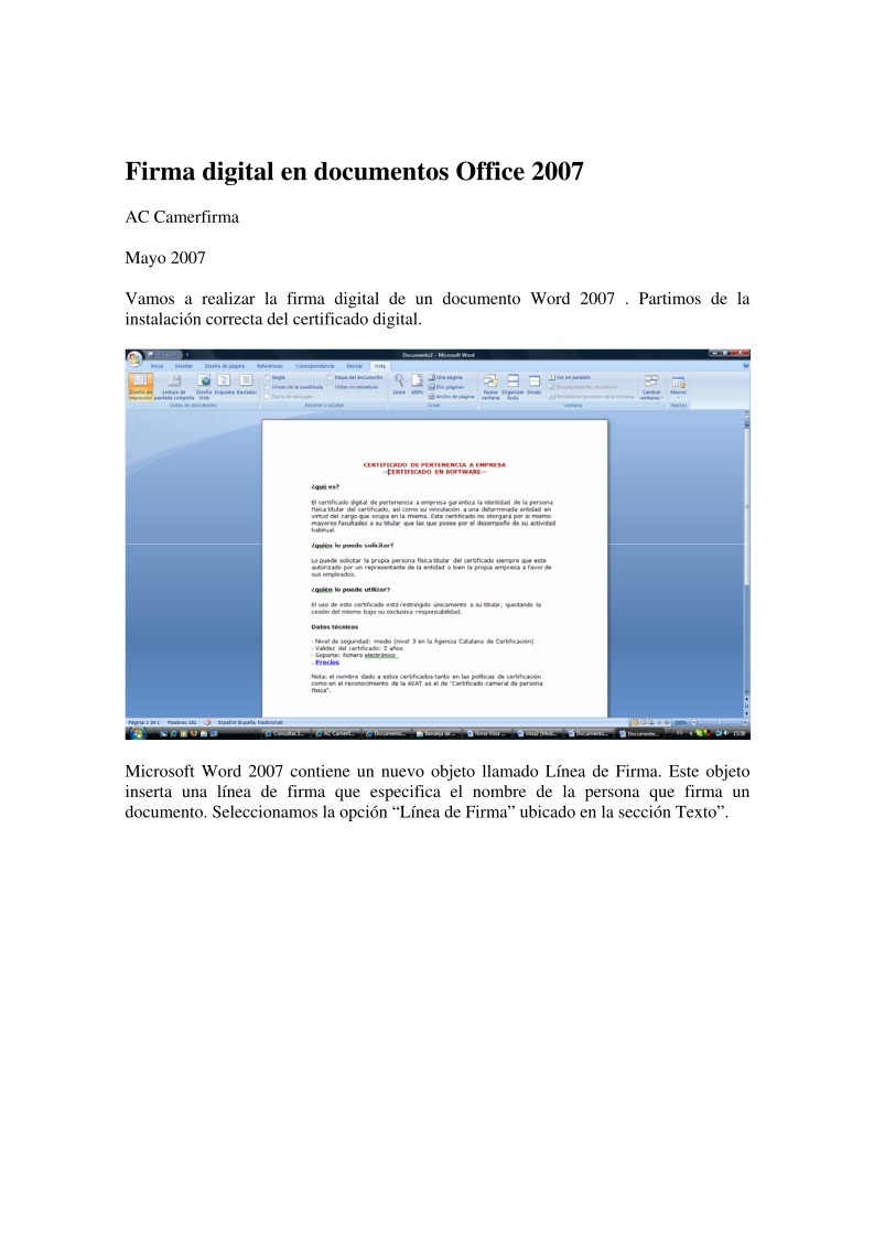 Imágen de pdf Firma digital en Word 2007