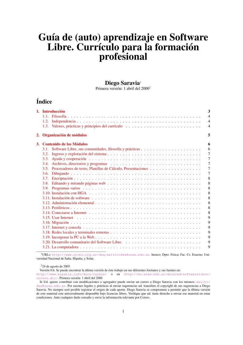 Imágen de pdf Guía de (auto) aprendizaje en Software Libre. Currículo para la formación profesional