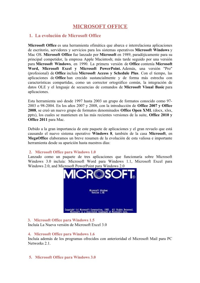 Imágen de pdf 1. La evolución de Microsoft Office - Microsoft Office