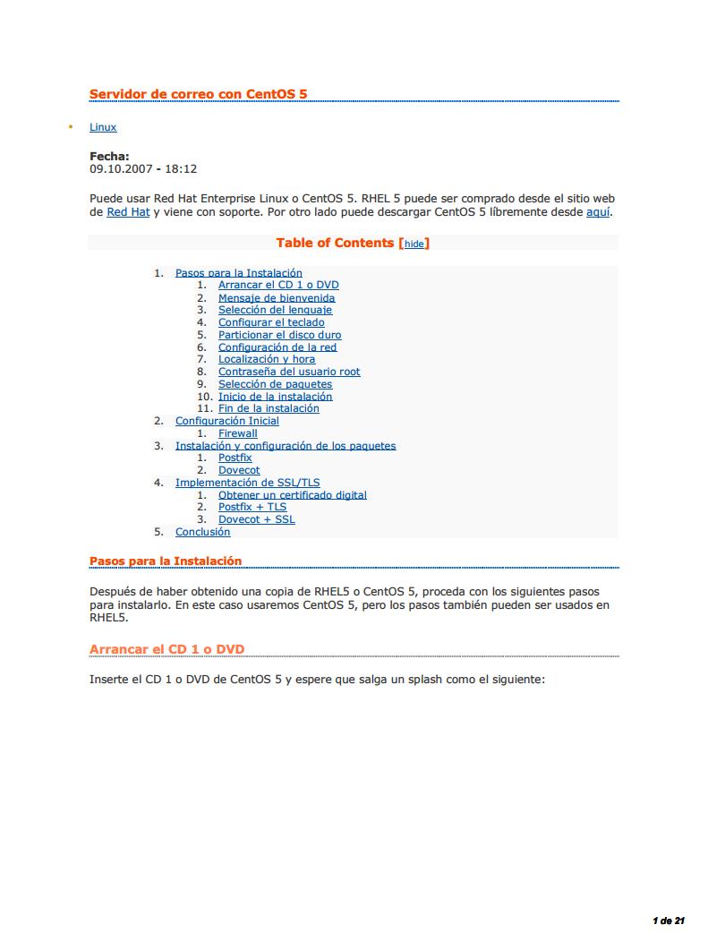 Imágen de pdf Configuración Correo [PostFix], Filtro Anti-Spam y Antivirus en CentOS 5