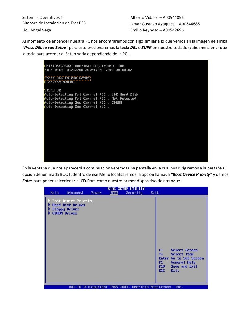 Imágen de pdf Bitacora de instalación de FreeBSD