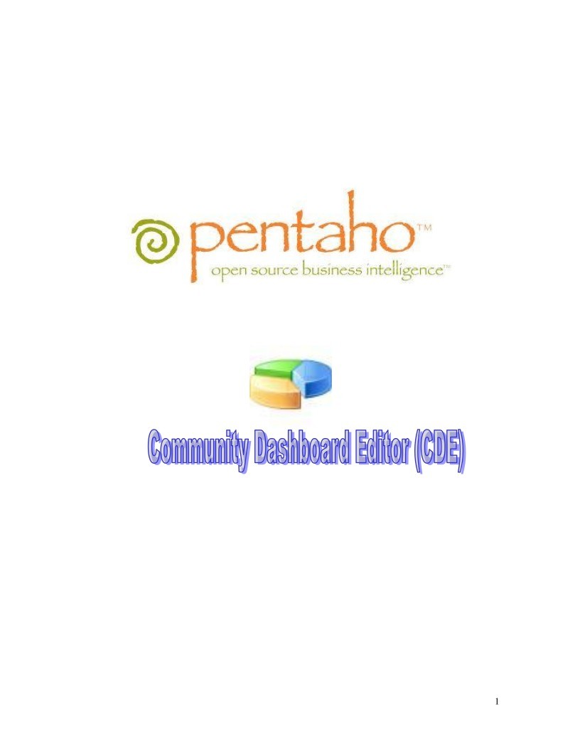 PDF de programación - Pentaho Community Dashboard Editor (CDE)