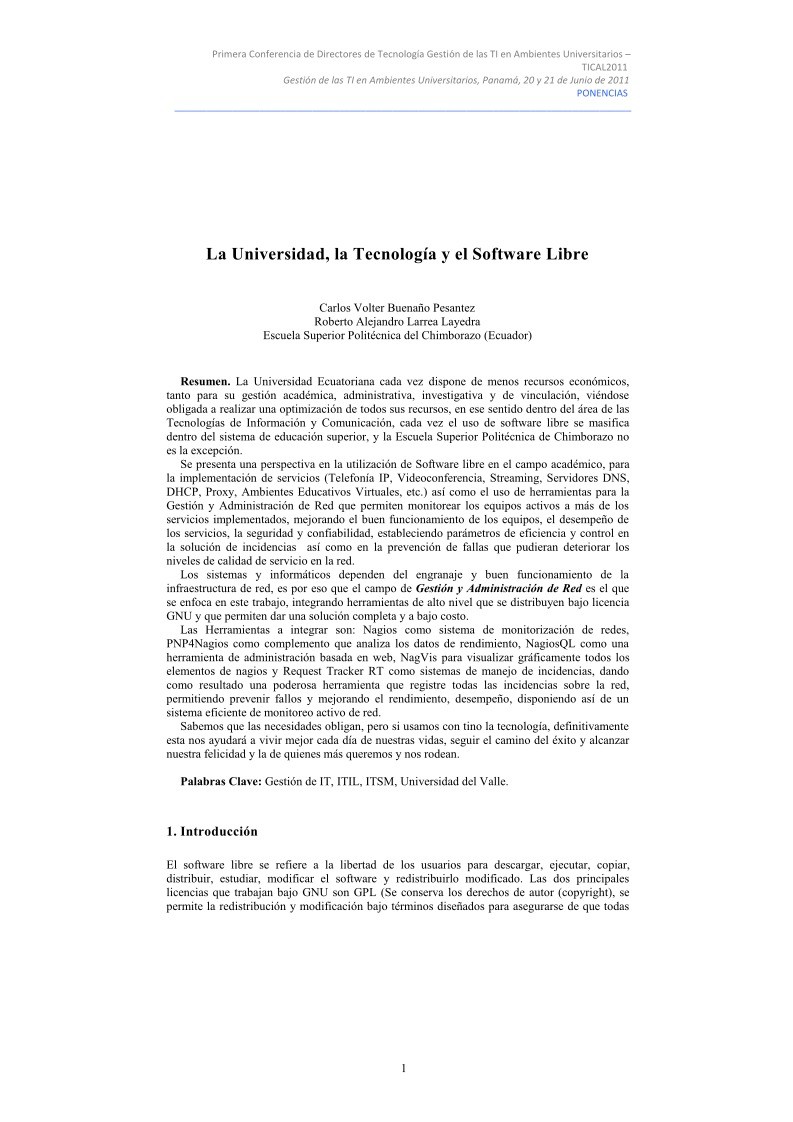 Imágen de pdf La Universidad, la Tecnología y el Software Libre
