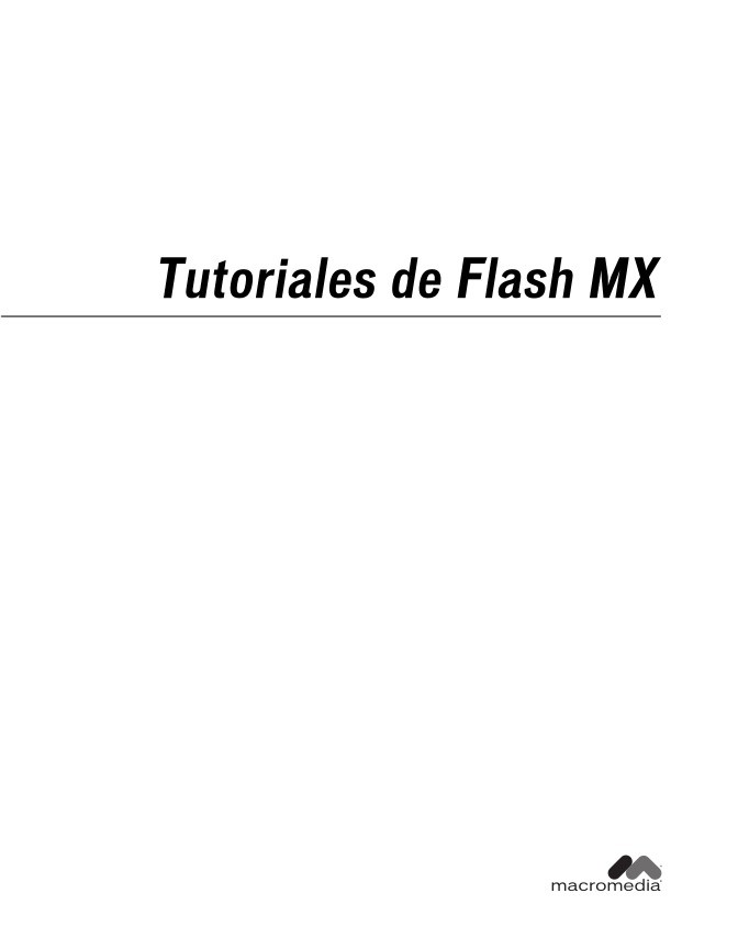 Imágen de pdf Tutoriales de Flash MX