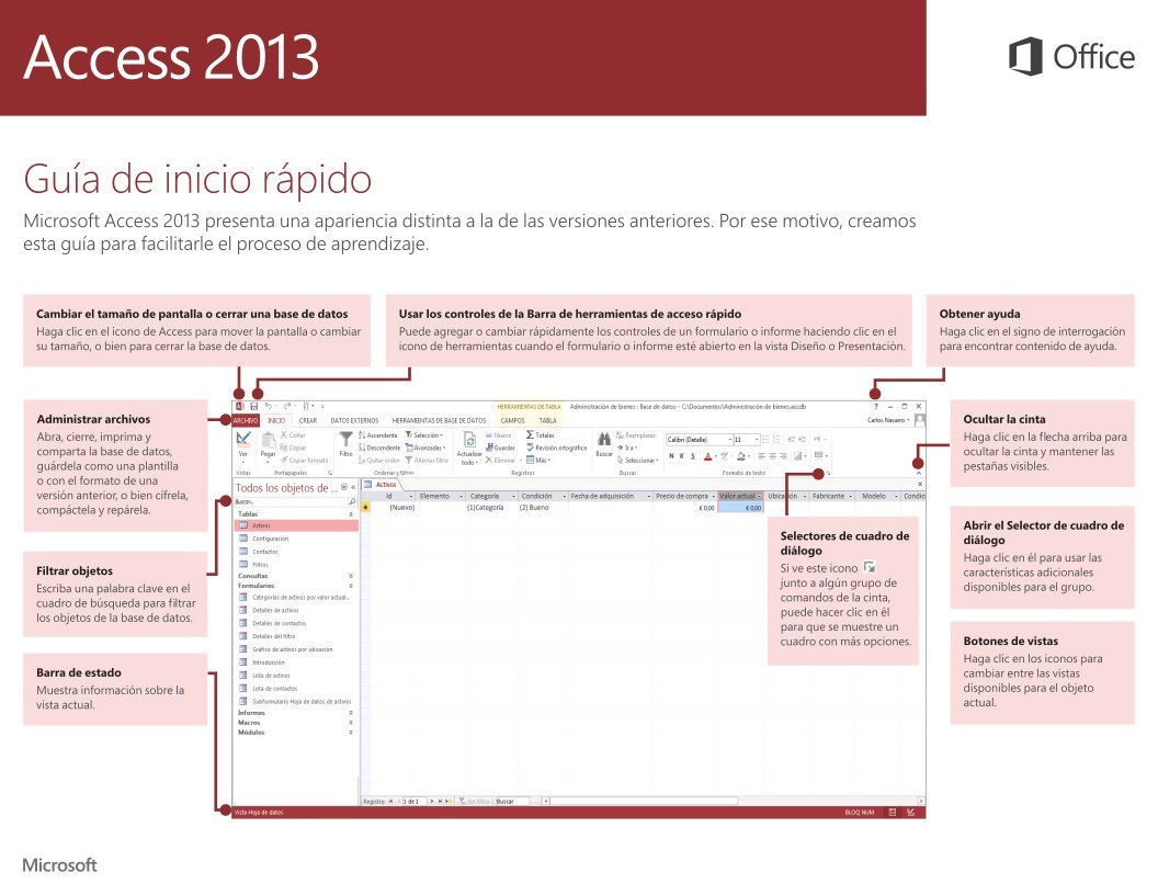 Imágen de pdf Access 2013 - Guía de inicio rápido