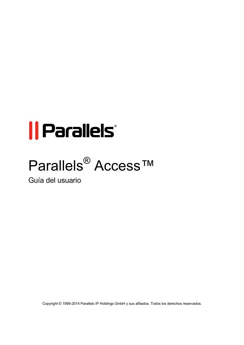 Imágen de pdf Parallels Access - Guía de usuario