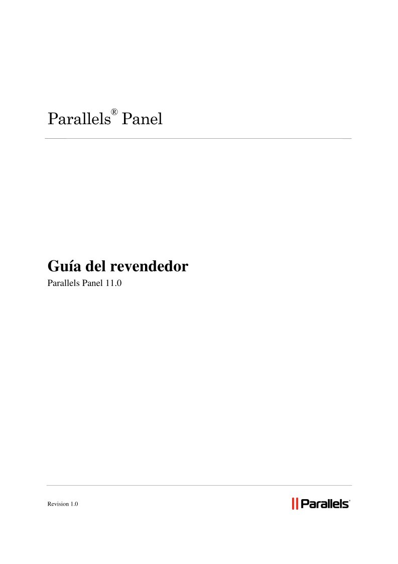 Imágen de pdf Guía del revendedor 11.0 - Parallels Panel