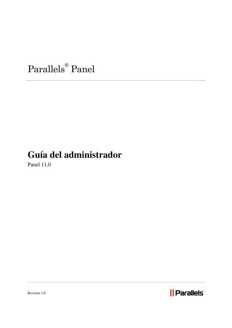 Imágen de pdf Guía del administrador 11.0 - Parallels Panel