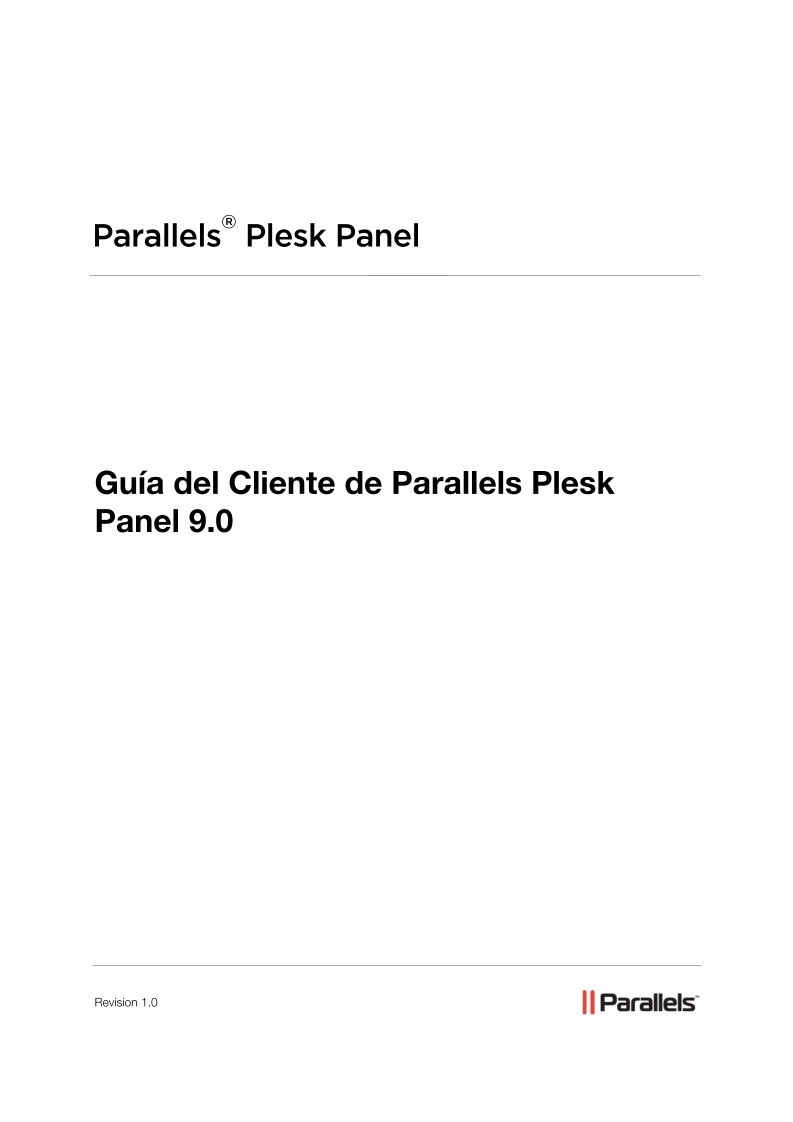 Imágen de pdf Guía del Cliente de Parallels Plesk Panel 9