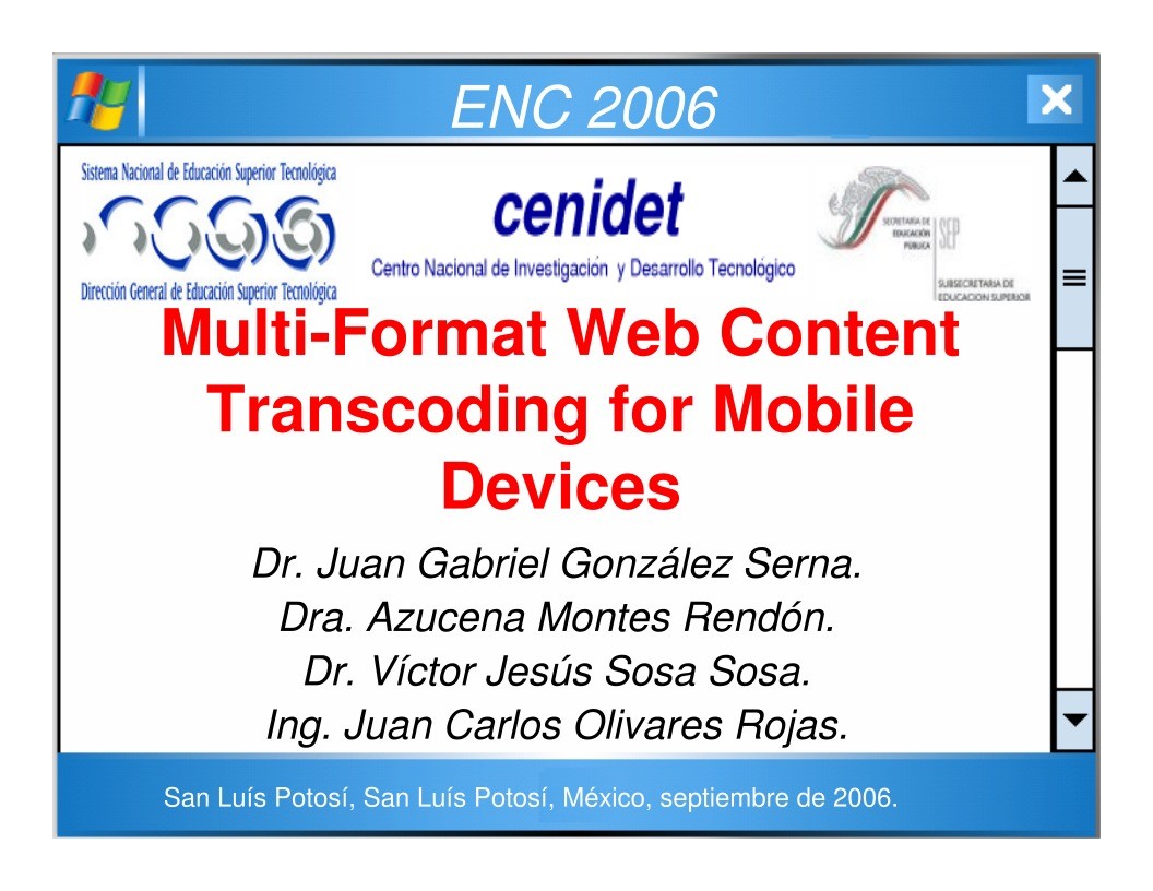 Imágen de pdf Multi-Format Web Content Transcoding for Mobile Devices