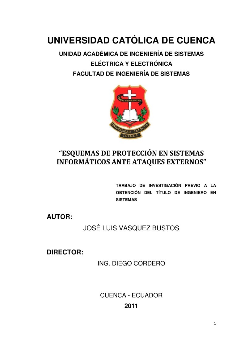 Imágen de pdf Esquemas de Protección en Sistemas Informáticos ante Ataques Externos