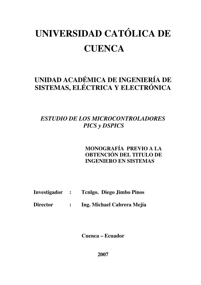 Imágen de pdf Estudio de los microcontroladores PICS y DSPICS