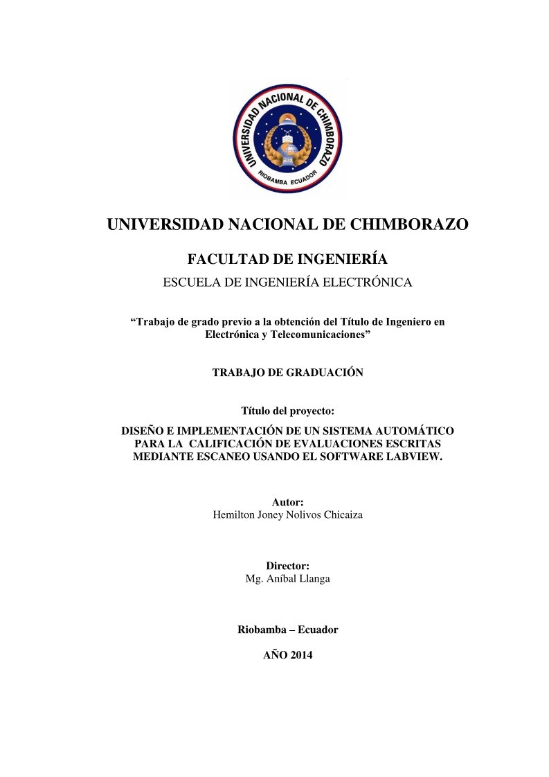 Imágen de pdf Diseño e implementación de un sistema automático para la calificación de evaluaciones escritas mediante escaneo usando el software Labview