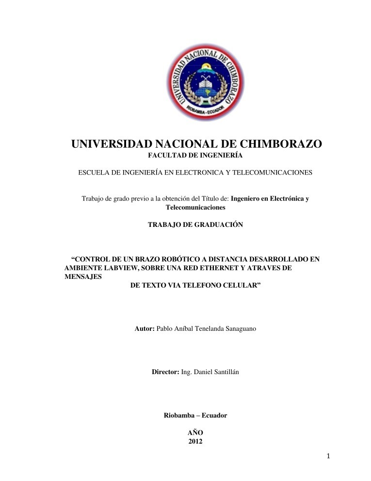 Imágen de pdf Control de un brazo robótico a distancia desarrollado en ambiente Labview, sobre una red ethernet y a través de mensajes de texto vía teléfono celular