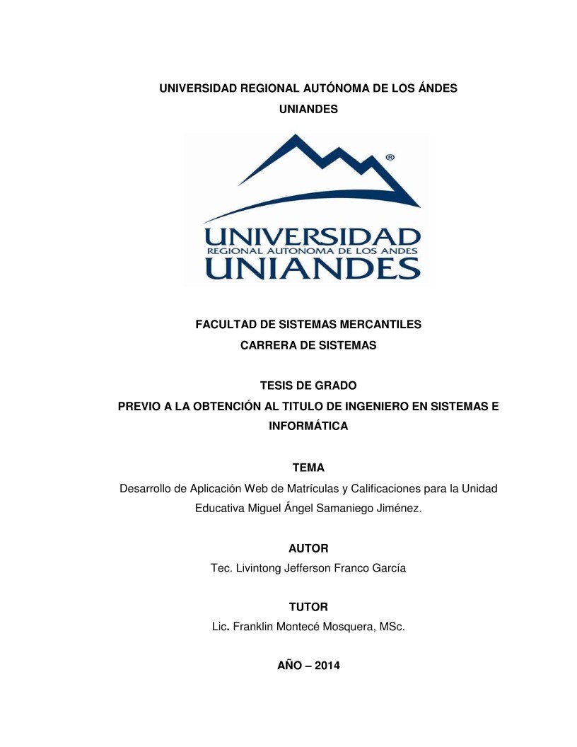 Imágen de pdf Desarrollo de Aplicación Web de Matrículas y Calificaciones para la Unidad Educativa Miguel Ángel Samaniego Jiménez