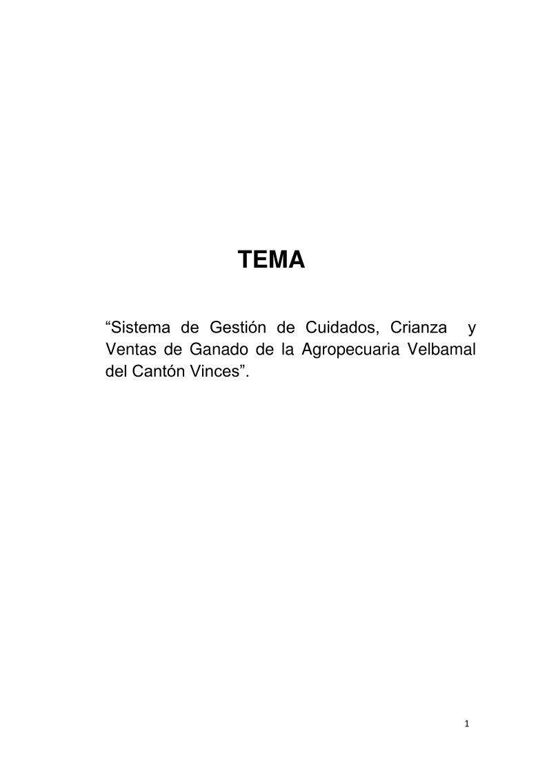 Imágen de pdf Sistema de Gestión de Cuidados, Crianza y Ventas de Ganado de la Agropecuaria Velbamal del Cantón Vinces