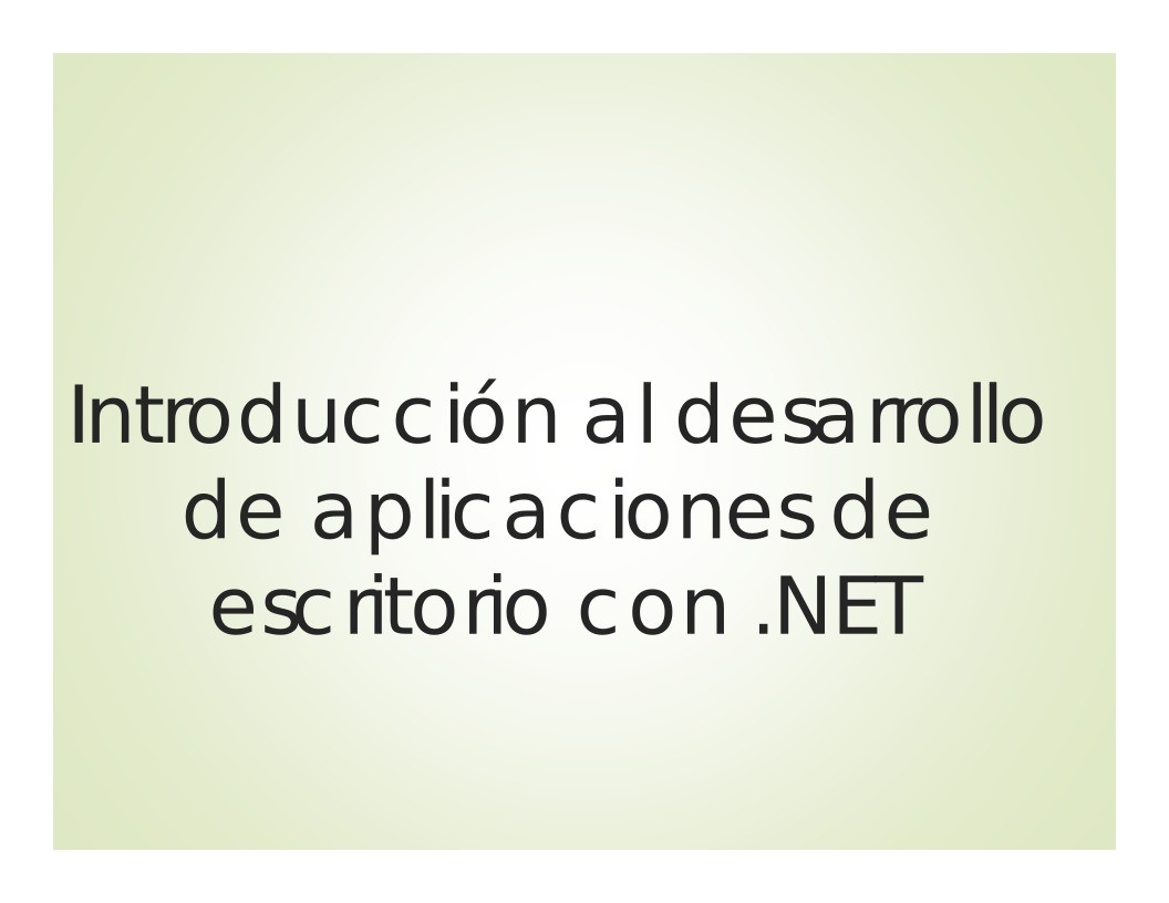 Imágen de pdf Introducción al desarrollo de aplicaciones de escritorio con .NET