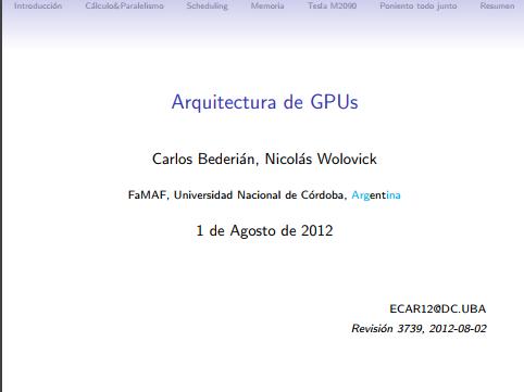 Imágen de pdf Arquitectura de GPUs