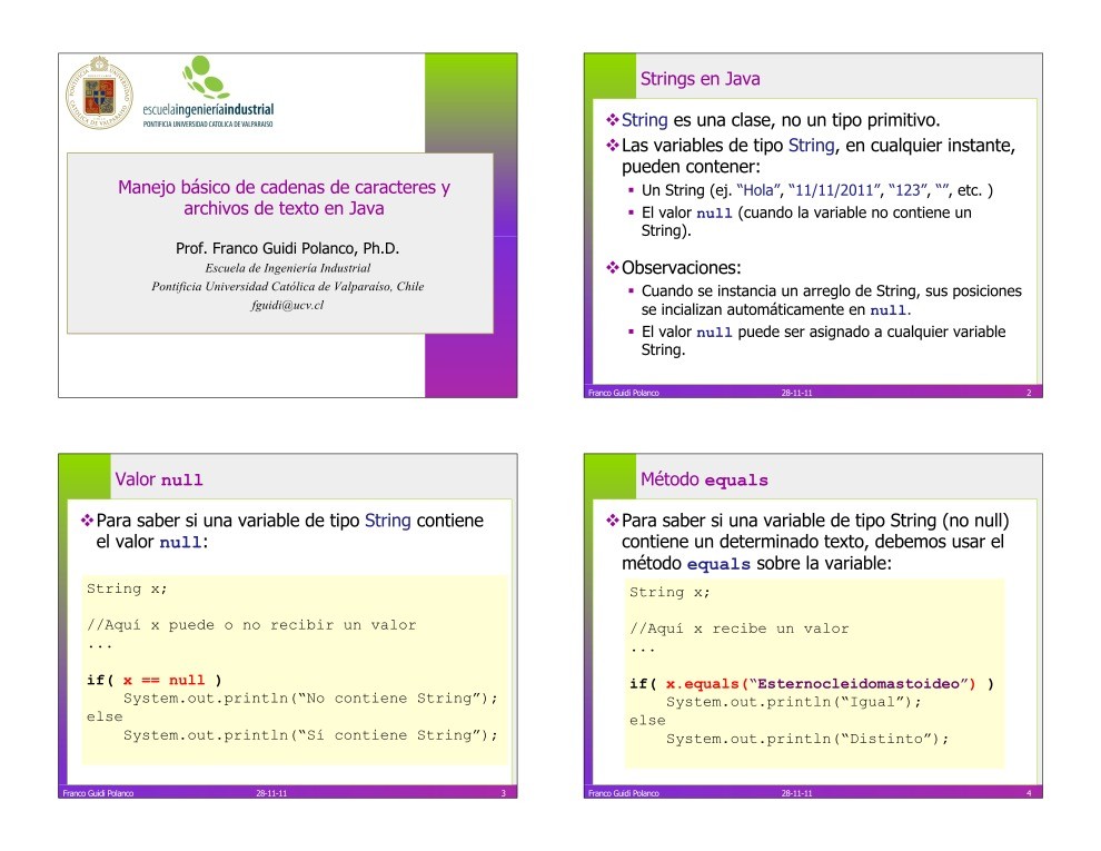 Imágen de pdf Manejo básico de cadenas de caracteres y archivos de texto en Java