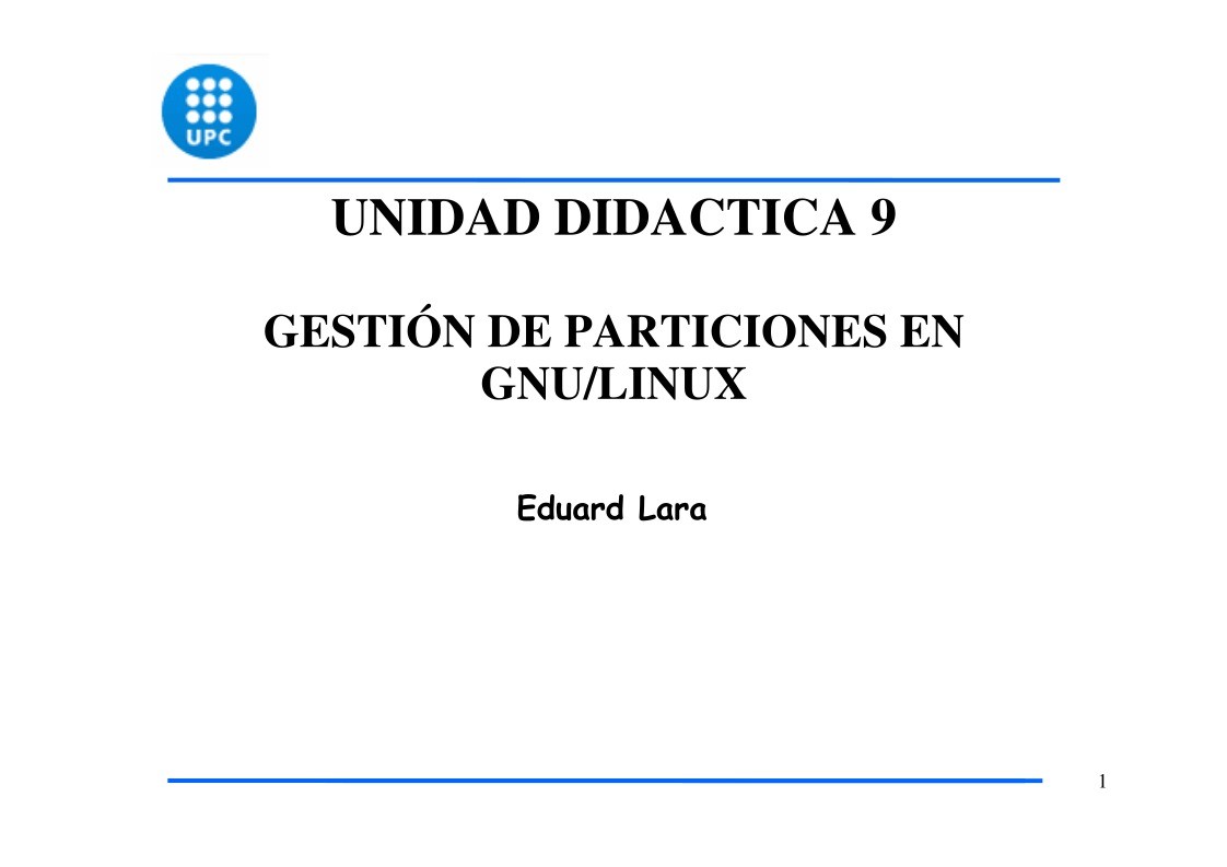 Imágen de pdf UD9 - Gestión de particiones en GNU/Linux