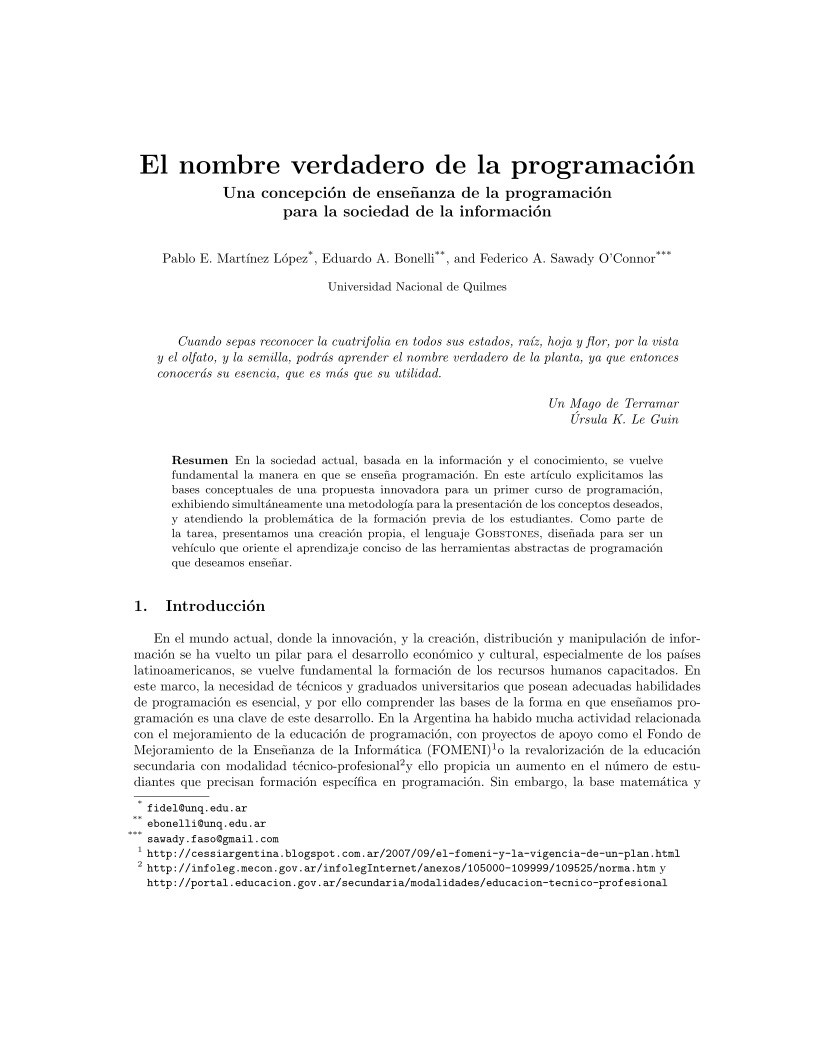 Imágen de pdf El nombre verdadero de la programación - Una concepción de enseñanza de la programación para la sociedad de la información