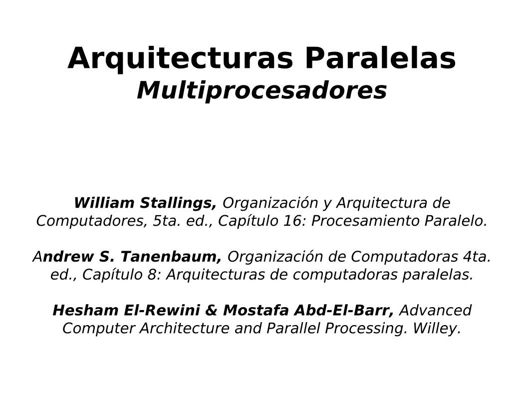 Imágen de pdf Arquitecturas Paralelas Multiprocesadores