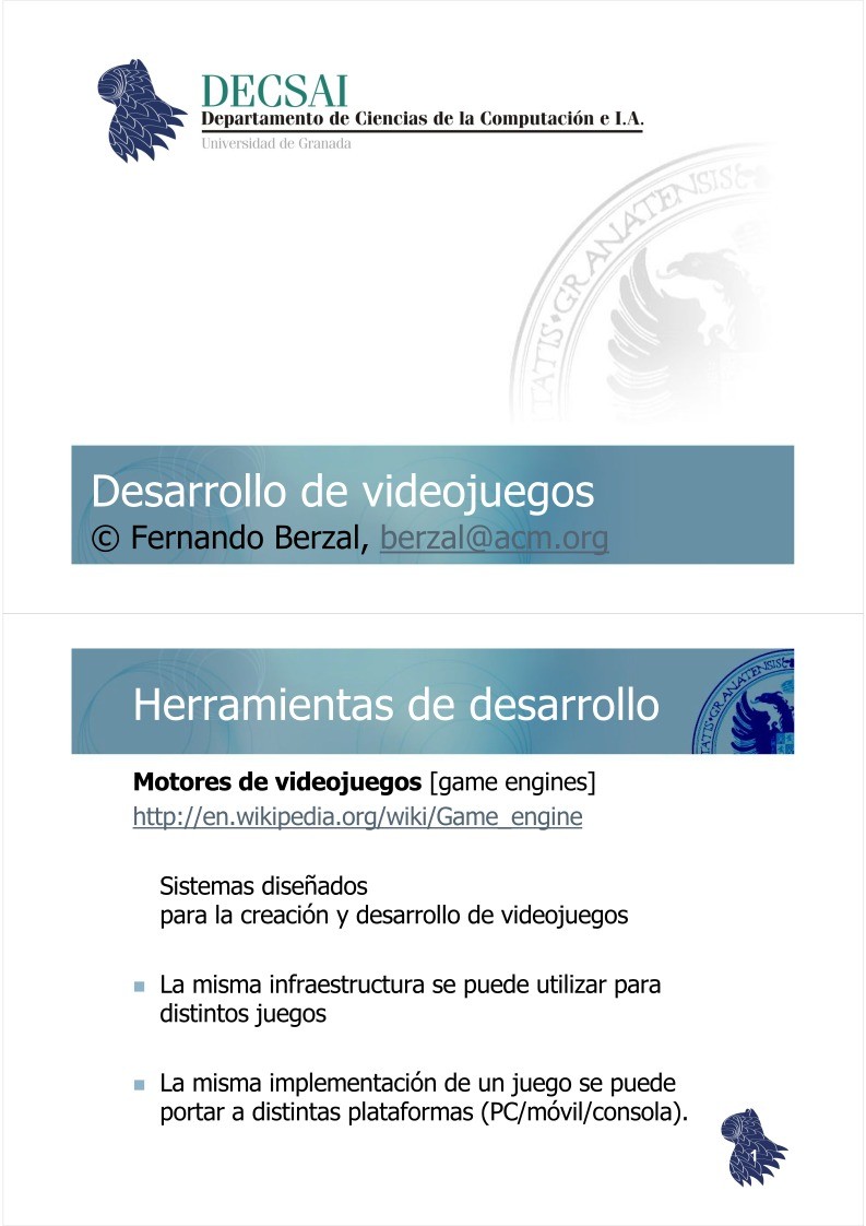 Imágen de pdf Herramientas de desarrollo - Desarrollo de videojuegos