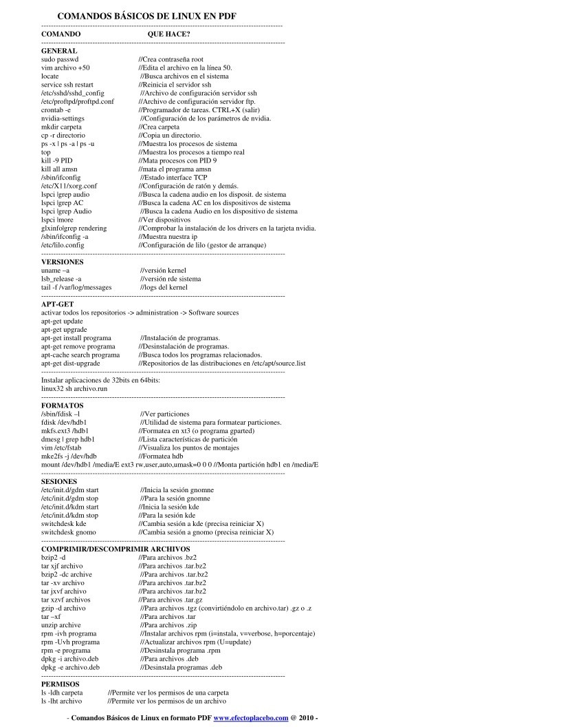 Imágen de pdf Comandos bsicos de linux en pdf