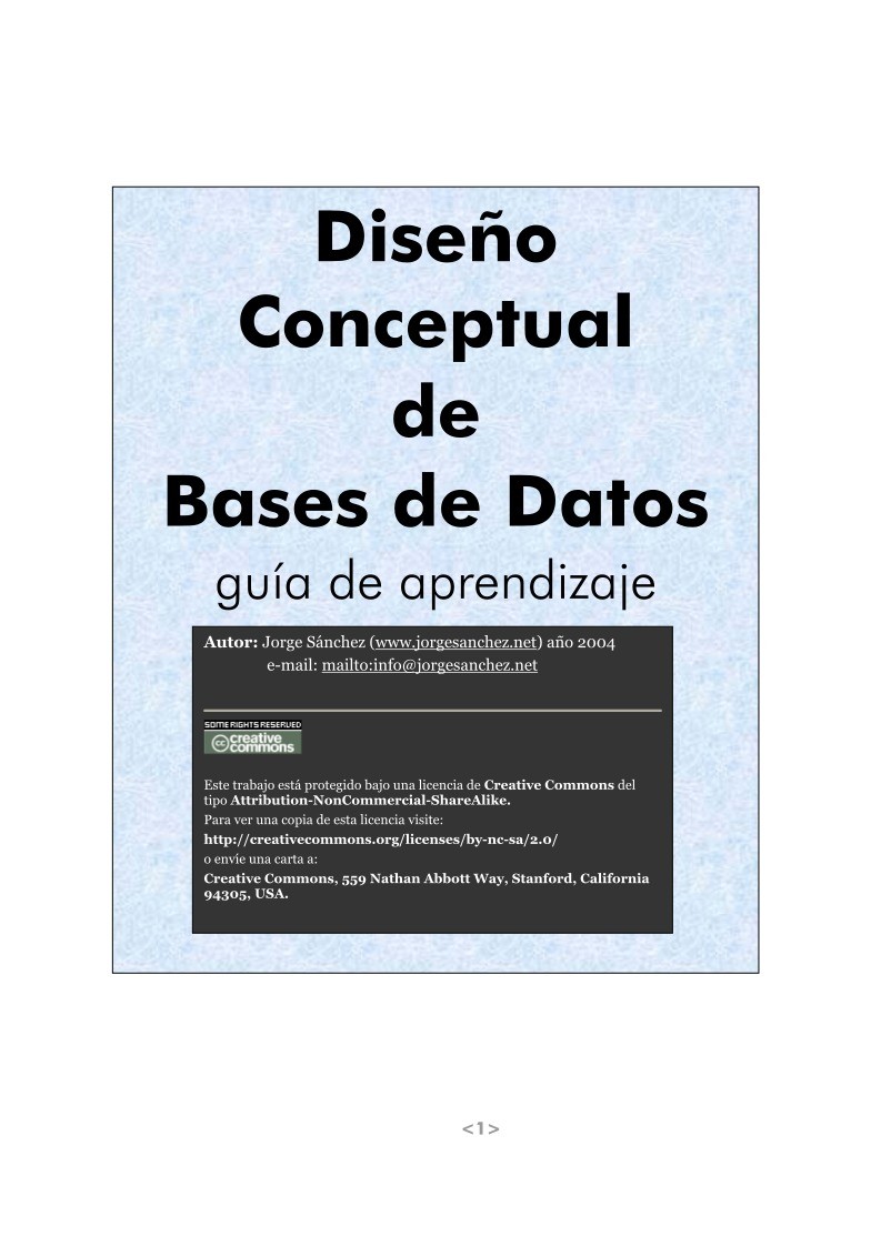 Imágen de pdf Diseño conceptual de Bases de Datos