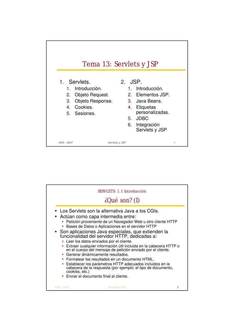 Imágen de pdf Tema13: Servlets y JSP