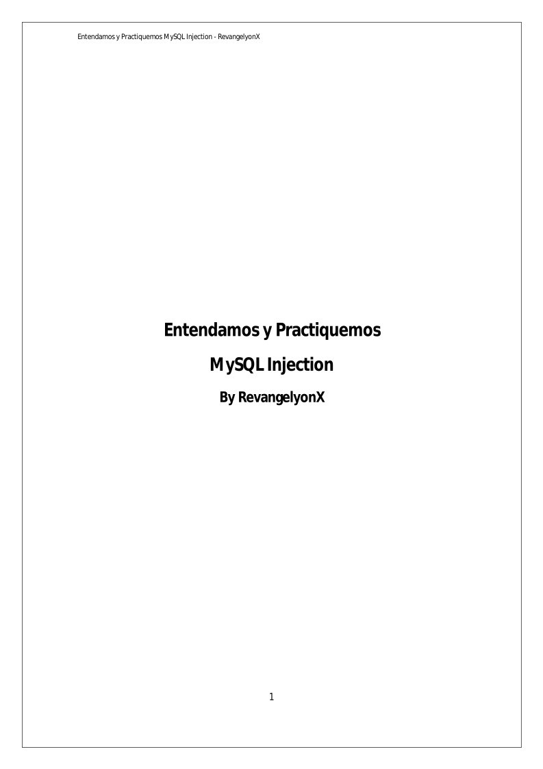 Imágen de pdf Entendamos y Practiquemos MySQL Injection