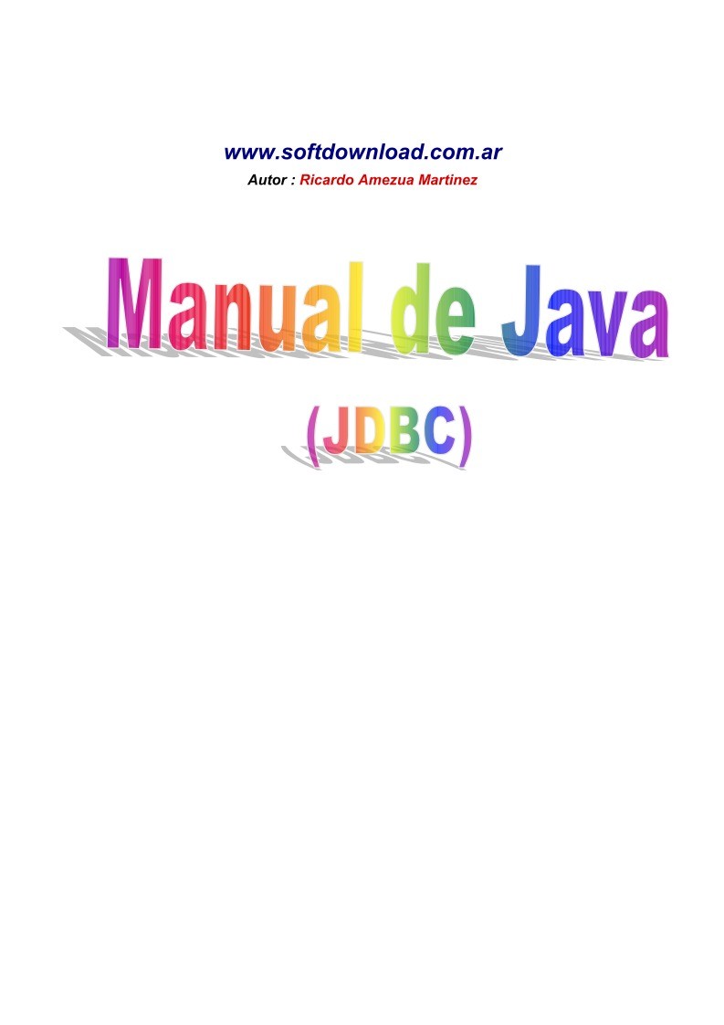 PDF de programación - Manual de Java (JDBC)
